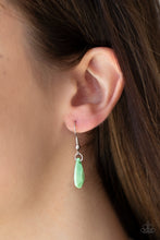 Load image into Gallery viewer, DROPLET Like Its Hot - Green Teardrop Necklace - Sabrina&#39;s Bling Collection