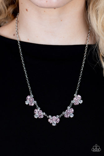 Envious Elegance - Pink Rhinestone Necklace - Sabrina's Bling Collection