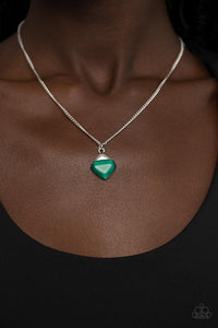 Gracefully Gemstone - Green Cat's Eye Stone Necklace - Sabrina's Bling Collection