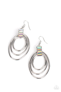 Intergalactic Glamour - Multi Iridescent Rhinestone Earrings - Sabrina's Bling Collection