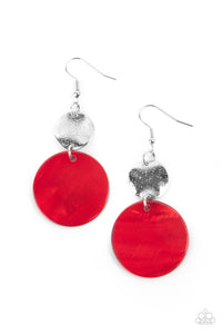 Opulently Oasis - Red Earrings - Sabrina's Bling Collection