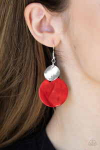 Opulently Oasis - Red Earrings - Sabrina's Bling Collection