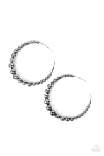 Load image into Gallery viewer, Show Off Your Curves - Black/Gunmetal Hoop Earrings - Sabrina&#39;s Bling Collection