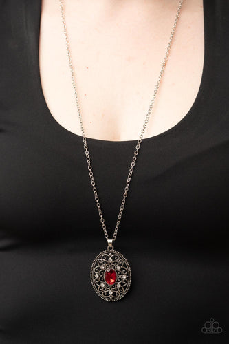 Sonata Swing - Red Necklace - Sabrina's Bling Collection