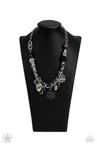 Charmed, I Am Sure - Black Blockbuster Necklace - Sabrina's Bling Collection