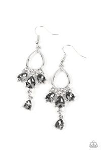 Coming in Clutch - Silver Rhinestone Earrings - Sabrina's Bling Collection