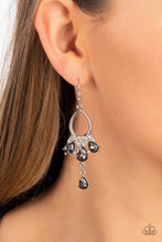 Load image into Gallery viewer, Coming in Clutch - Silver Rhinestone Earrings - Sabrina&#39;s Bling Collection