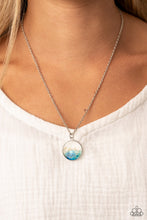 Load image into Gallery viewer, Completely Crushed - Blue &amp; White Iridescent Necklace - Sabrina&#39;s Bling Collection