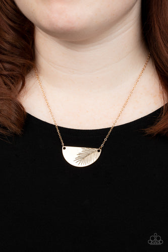 Cool, PALM, and Collected - Gold Choker Necklace - Sabrina's Bling Collection