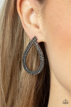 Load image into Gallery viewer, Diva Dust - Black Hematite Rhinestone Earrings - Sabrina&#39;s Bling Collection