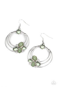 Dreamy Dewdrops - Green Opaque Earrings - Sabrinas Bling Collection