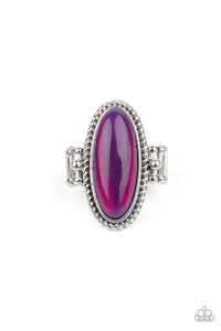 Oval Oasis - Purple Ring - Sabrina's Bling Collection