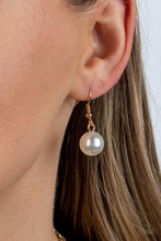 Load image into Gallery viewer, Challenge Accepted - Gold &amp; White Pearl Necklace - Sabrina&#39;s Bling Collection