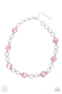 Dreamy Distractions - Pink Cat's Eye Necklace - Sabrina's Bling Collection