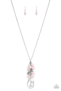 Drip Drop Dazzle - Pink Necklace - Sabrina's Bling Collection