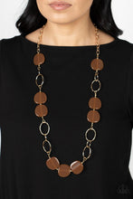 Load image into Gallery viewer, Posh Promenade - Brown Acrylic Necklace - Sabrina&#39;s Bling Collection