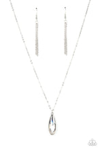 Load image into Gallery viewer, Prismatically Polished - White Teardrop Necklace - Sabrina&#39;s Bling Collection