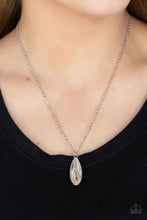 Load image into Gallery viewer, Prismatically Polished - White Teardrop Necklace - Sabrina&#39;s Bling Collection