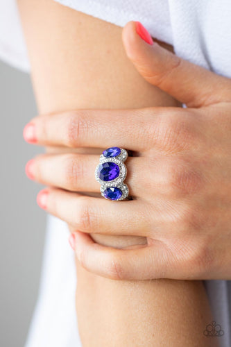 Royal Residence - Blue Rhinestone Ring - Sabrina's Bling Collection