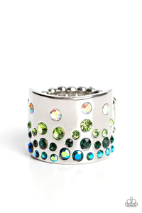 Sizzling Sultry - Green, Blue & Multi Ring - Sabrina's Bling Collection