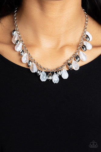 Summertime Tryst - White Necklace - Sabrina's Bling Collection