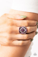 Load image into Gallery viewer, Amplified Aztec - Purple Plum Ring - Sabrina&#39;s Bling Collection