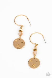 Artificial STARLIGHT - Gold Earrings - Sabrina's Bling Collection