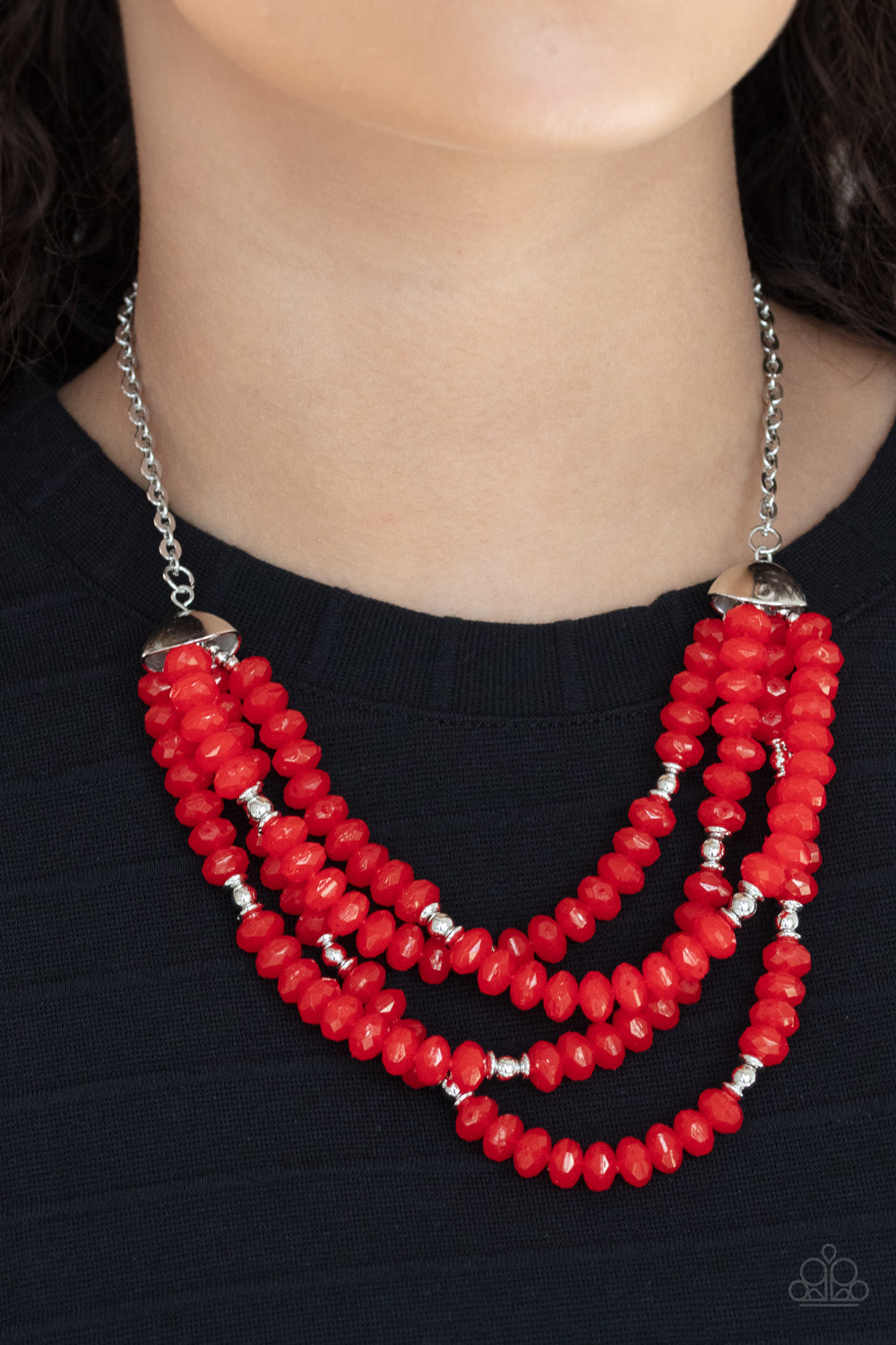 Best POSH-ible Taste - Red Necklace - Sabrina's Bling Collection
