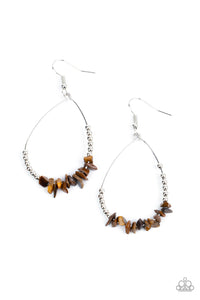 Come Out of Your SHALE - Brown Tiger's Eye Earrings - Sabrina's Bling Collection