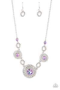 Cosmic Cosmos - Purple Iridescent Necklace - Sabrina's Bling Collection