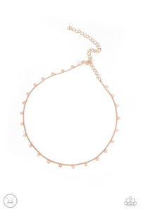 Cupids Cutest Valentine - Rose Gold Heart Choker Necklace - Sabrina's Bling Collection