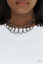 Load image into Gallery viewer, Double OVAL-time - Black Necklace - Sabrina&#39;s Bling Collection