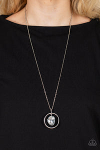 Hands-Down Dazzling - Silver Iridescent Necklace - Sabrina's Bling Collection