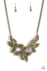 Holly Heiress - Brass Leaf Necklace - Sabrina's Bling Collection