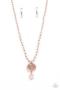 Priceless Plan - Copper Spiritual Necklace - Sabrinas Bling Collection