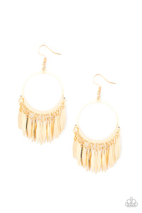 Radiant Chimes - Gold Earrings - Sabrina's Bling Collection