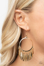 Load image into Gallery viewer, Radiant Chimes - Gold Earrings - Sabrina&#39;s Bling Collection