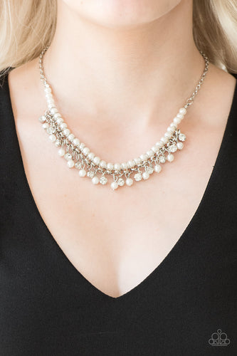 A Touch of CLASSY - White Necklace - Sabrina's Bling Collection