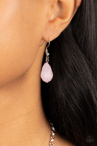 Summertime Tryst - Pink Teardrop Necklace - Sabrinas Bling Collection