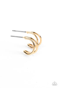 Charming Crescents - Gold Hoop Earrings - Sabrinas Bling Collection