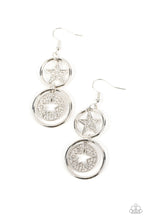 Load image into Gallery viewer, Liberty and SPARKLE for All - White Star Earrings - Sabrina&#39;s Bling Collection