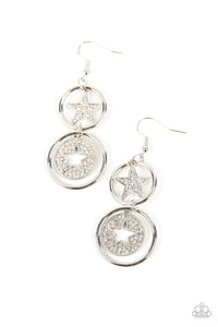 Liberty and SPARKLE for All - White Star Earrings - Sabrina's Bling Collection