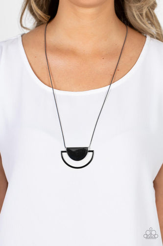 Lunar Phases - Black Gunmetal Necklace - Sabrina's Bling Collectio