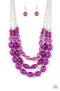 Tropical Hideaway - Purple Necklace - Sabrinas Bling Collection