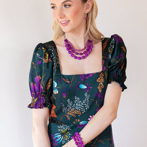 Tropical Hideaway - Purple Necklace - Sabrinas Bling Collection