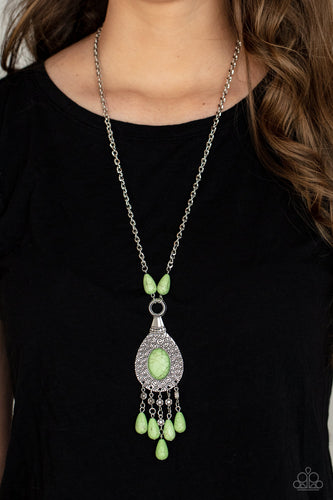 Cowgirl Couture - Green Necklace - Sabrina's Bling Collection