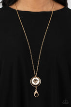 Load image into Gallery viewer, Cretian Crest - Gold Sun Lanyard Necklace - Sabrina&#39;s Bling Collection