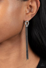 Load image into Gallery viewer, Dallas Debutante - Black &amp; White Rhinestone Earrings - Sabrina&#39;s Bling Collection