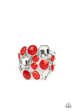 Load image into Gallery viewer, Multichromatic Meditation - Red Ring - Sabrina&#39;s Bling Collection