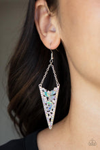Load image into Gallery viewer, Sharp-Dressed Drama - Multi Oil Spill Earrings - Sabrina&#39;s Bling Collection
